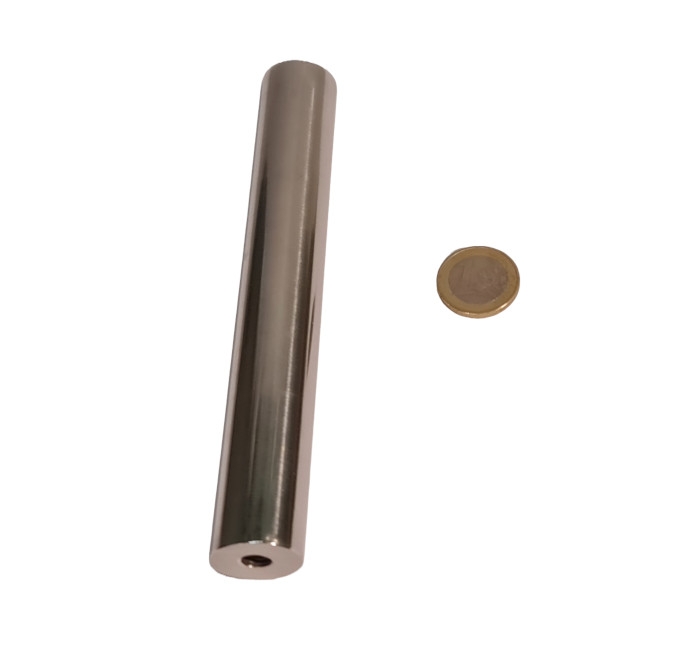 Magnet Filterstab aus Neodym mit M8 Innengewinde, ⌀ 22 x 150 mm, für Filtergitter und Magnetfilter