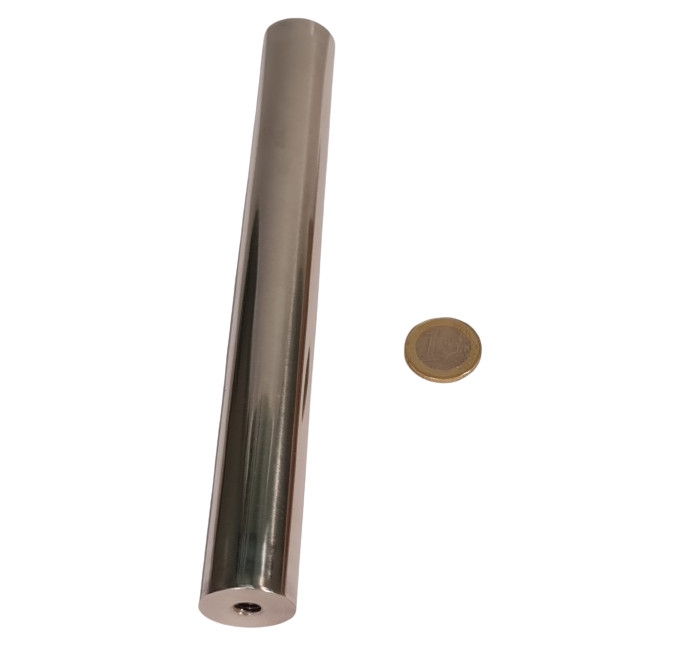 Magnet Filterstab aus Neodym mit M8 Innengewinde, ⌀ 25 x 200 mm, für Filtergitter und Magnetfilter