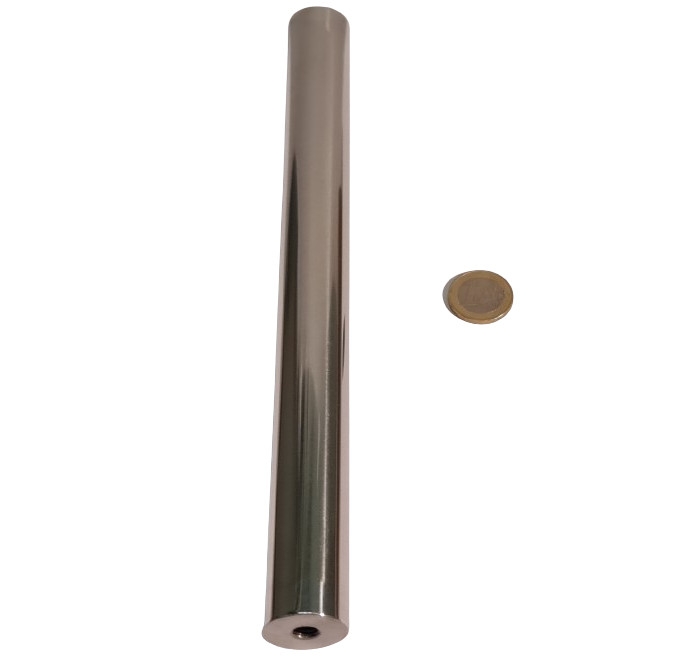 Magnet Filterstab aus Neodym mit M8 Innengewinde, ⌀ 25 x 250 mm, für Filtergitter und Magnetfilter