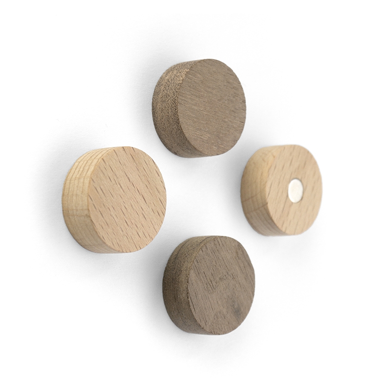 Neodym Magnet rund 22mm aus Holz - 4er Set