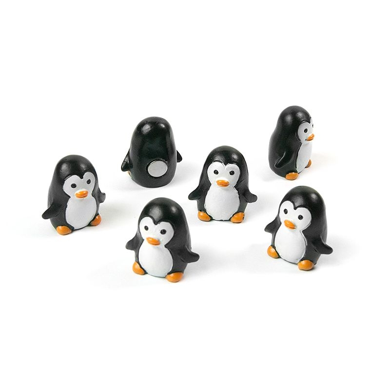 Dekomagnete Pinguin - 21 mm - 6er Set