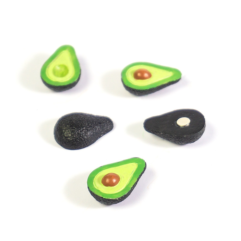 Dekomagnete Avocado - 28 mm - 5er Set