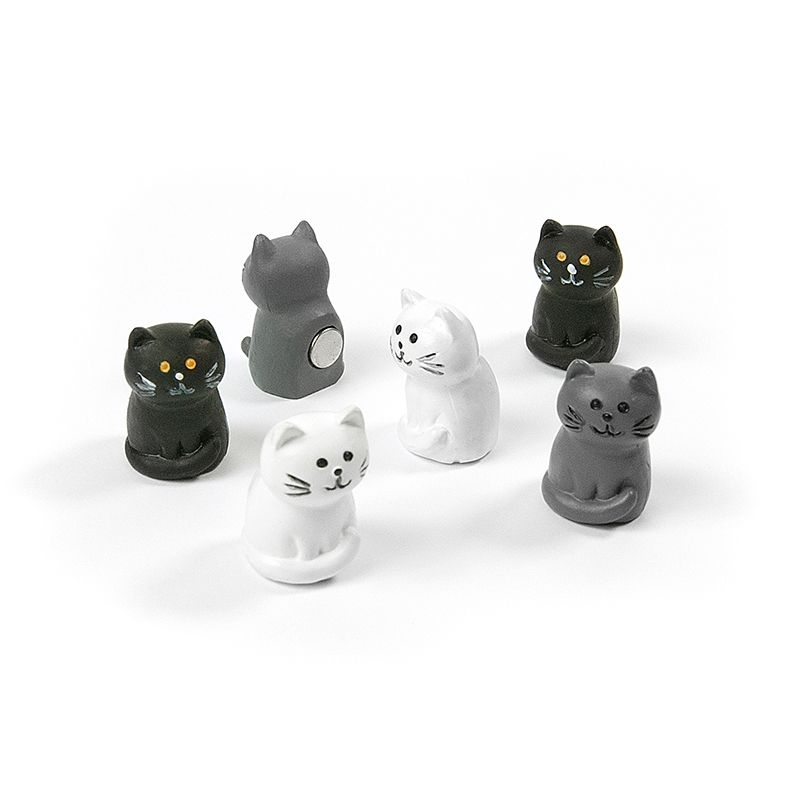 Dekomagnete Katze - 22 mm - 6er Set