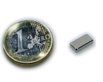 Quadermagnet 10,0 x 6,0 x 2,5 mm Neodym N42SH vernickelt - hält 1,25 kg