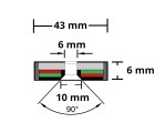 Neodym Magnetsystem Ø 43 mm mit Senkbohrung M6